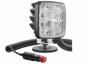 Pièces agricoles - Eclairage - Feu de travail LED avec interrupteur, R23, 22 W, 1600 lm, carré, 12-24 V, 105x105x50 mm, faisceau large, Wesem