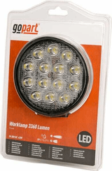 Pièces agricoles - Eclairage - Phare de travail LED rond 42W 3360lm, 10/30V, Ø 117mm, faisceau large 14 LED gopart