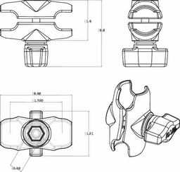 Pièces agricoles - Pièce Pulvérisateur - Pince "B" 50 mm