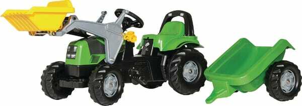 Loisirs - Jouets - Tracteur à pédales avec chargeur frontal et remorque, Deutz Fahr, à partir de 2,5 ans, rollyKid de Rolly Toys