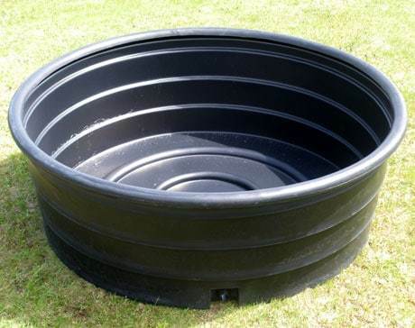Materiels - Abreuvoir - BAC 1100L NOIR+BOUCHON ROTOTEC