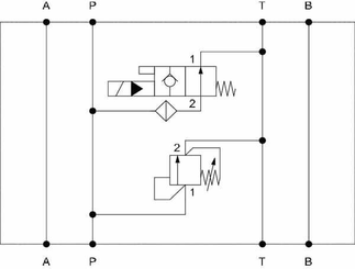 Pièces agricoles - Hydraulique - DBV+distrib.2/2 NG-6 24 Vcc NO