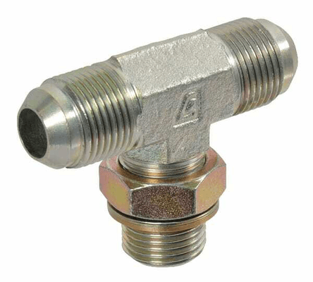 Pièces agricoles - Hydraulique - Raccord T orientable JIC/BSP 3/4 - 3/8