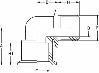 Pièces agricoles - Pièce Pulvérisateur - Coude 90° 1 1/2" F/M
