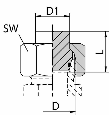 Pièces agricoles - Hydraulique - Bouchon+écrou raccord 25S