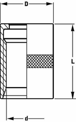 Pièces agricoles - Hydraulique - Jupe à sertir Ø32x42mm DN20 acier / zingué