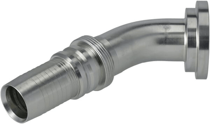 Pièces agricoles - Hydraulique - Raccord à sertir 4SH-DN32 avec flasque ø60,3 mm 45°