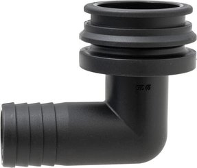 Pièces agricoles - Pièce Pulvérisateur - Raccord à fourche, femelle 90° AF5, embout de tuyau 25 mm