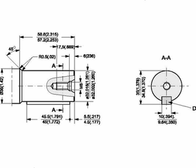 Pièces agricoles - Hydraulique - Moteur Orbit Cardan Ø35, 4-L