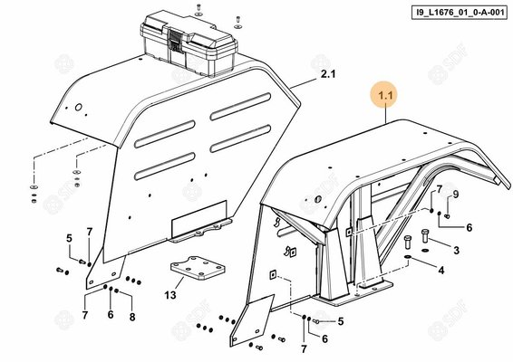Pièces agricoles - Cabine et structure - AILE
