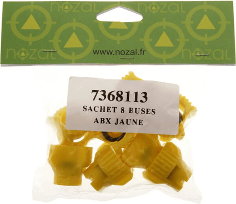 Pièces agricoles - Pièce Pulvérisateur - Jeu de buses à jet plat (8 pcs) ABX 80° 02 jaune