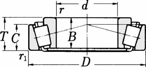 Pièces agricoles - Roulements - Roulement à rouleaux coniques 2.69"x4.34"x0.87" Timken