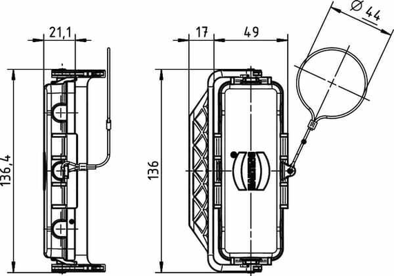 Pièces agricoles - Pièce Pulvérisateur - Couvercle 24B avec 1 levier, métal