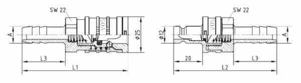 Pièces agricoles - Hydraulique - Raccord hydraulique 3/8- 11mm