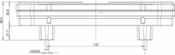Pièces agricoles - Eclairage - Feu arrière LED rectangle gauche 12-24V, 242x134x36.5mm, Kramp