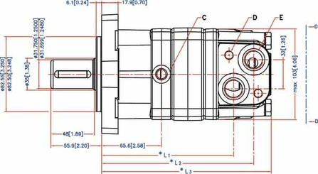Pièces agricoles - Hydraulique - Moteur orbital OMS100