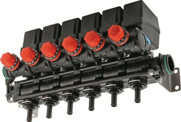 Pièces agricoles - Pièce Pulvérisateur - Gr. vannes 6 tr.+racc. fourche