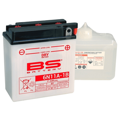 Pièces Quad & Motos - Electrique - Batterie BS BATTERY conventionnelle avec pack acide - 6N11A-1B