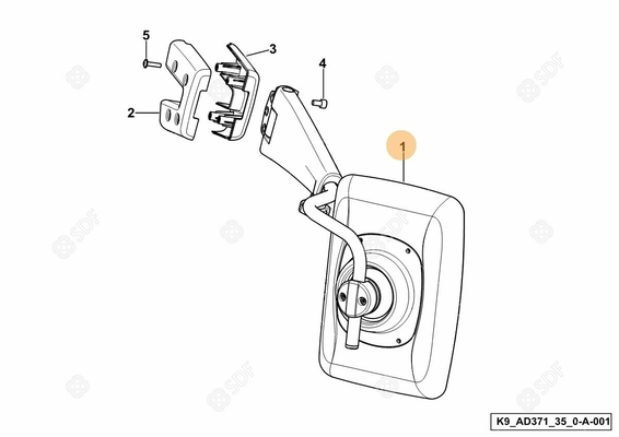 Pièces agricoles - Cabine et structure - RETROVISEUR