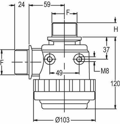 Pièces agricoles - Pièce Pulvérisateur - Filtre d'aspiration 1 1/4"M 60 l/min 32 mailles
