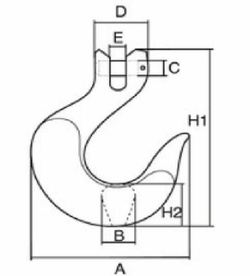 Pièces agricoles - Outils atelier - Crochet à mâchoire en acier 1/4"