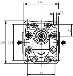 Pièces agricoles - Hydraulique - Motoréducteur KM30.38R0-83-E3-LEB/ED-N-C4 (AGR)