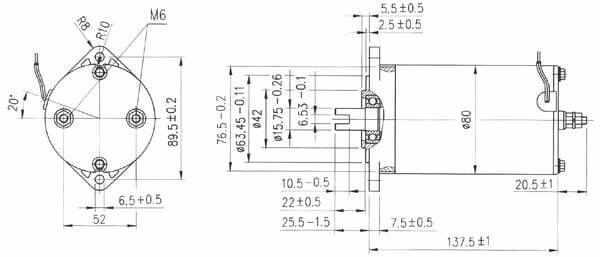 Pièces agricoles - Hydraulique - Moteur MPP DC 12VDC 2100W INCL