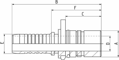 Pièces agricoles - Hydraulique - Raccord DN20-Ø23mm + joint t.