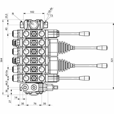 Pièces agricoles - Hydraulique - Vanne sections 6 sections
