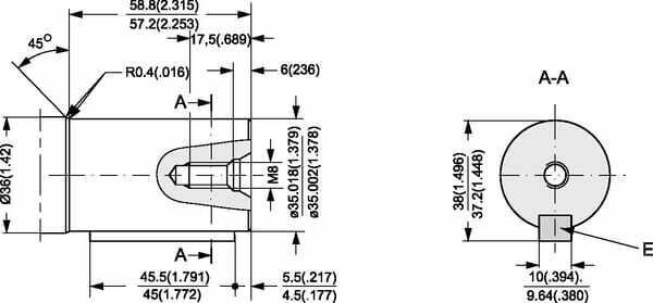 Pièces agricoles - Hydraulique - Moteur Orbit Cardan Ø35, 4-L