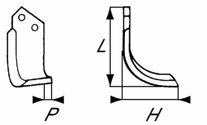 Pièces agricoles - Travail du sol - Lame de fraise d. p/ Goldoni