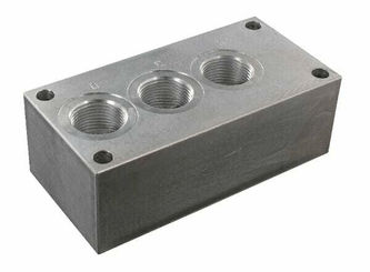 Pièces agricoles - Hydraulique - Bloc de retour 3x3/4" 1x1"