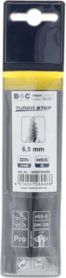 Outils - Outils divers - Foret 6,5 mm HSS-DIN 338-G TURBO STEP
