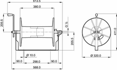 Pièces agricoles - Pièce Pulvérisateur - Enrouleur dévidoir 50 m