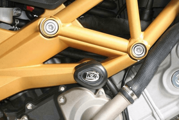 Pièces Quad & Motos - Equipement véhicule - Tampons de protection R&G RACING Aero noir Aprilia Dorsoduro/Shiver 750