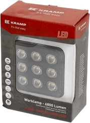 Pièces agricoles - Eclairage - Phare de travail LED, 90W, 6800lm, carrée, 12/24V, blanche, 108x120,7x52,7mm Deutsch prise, faisceau large, 18 LED