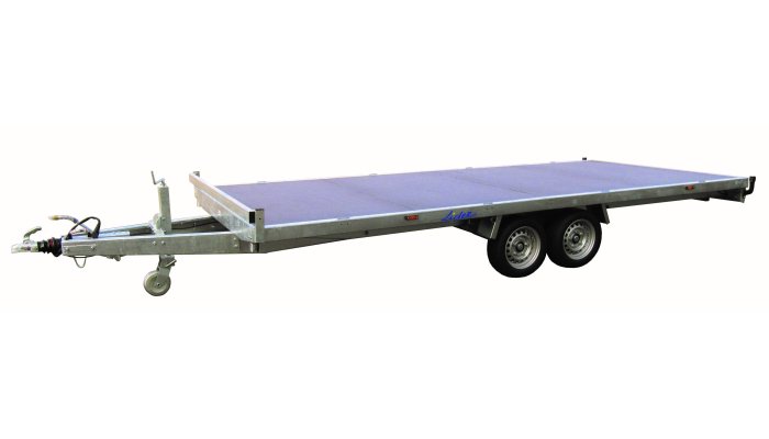 Materiels - Remorque voiture - PLATEAU ROUES DESSOUS 506x215 freiné 2 essieux PTAC : 3500 kg