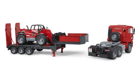 Loisirs - Jouets - Camion surbaissé Manitou MAN TGA avec chargeur télescopique MLT 633