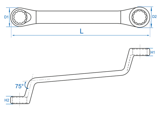 Outils - Outils divers - Clé polygonale 1-1/16 x 1-1/8"
