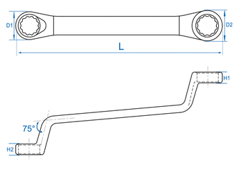Outils - Outils divers - Clé polygonale 1-1/16 x 1-1/8"