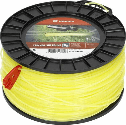 Pièces agricoles - Jardin et forêt pièce adaptable - Fil de coupe Ø 2.4mm 264m rond jaune Kramp