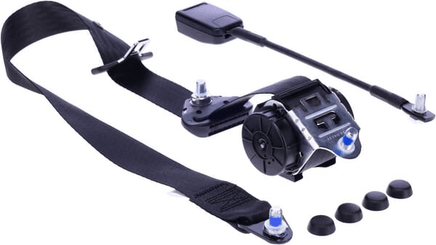 Pièces agricoles - Pièce divers - Ceinture de sécurité noire rétractable 3 points