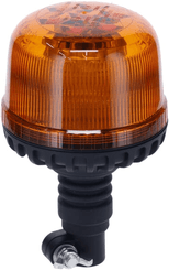 Pièces agricoles - Eclairage - Gyrophare LED, 20W, 12-24V, ambre, montage sur poteau flexible, Ø 126mm x201mm