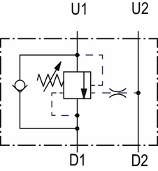 Pièces agricoles - Hydraulique - Soupape d'équilibrage N1116 3/8 G5P4