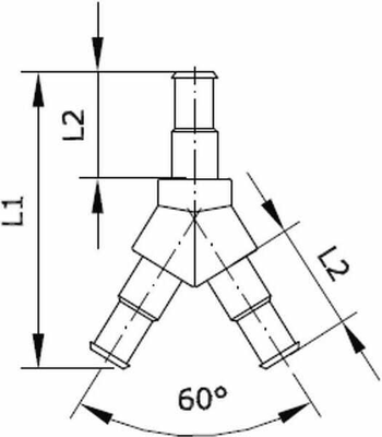 Pièces agricoles - Pièce pneumatique - Raccord Y