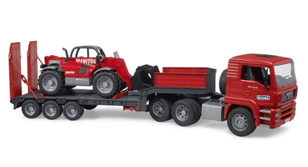 Loisirs - Jouets - Camion surbaissé Manitou MAN TGA avec chargeur télescopique MLT 633