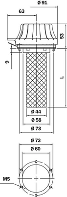 Pièces agricoles - Hydraulique - Filtre d'aération 10 µm