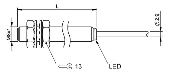 Pièces agricoles - Electricité - Capteur inductif M8 x1,5