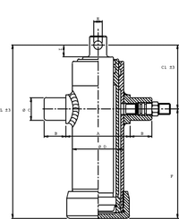 Pièces agricoles - Hydraulique - Vérin télescopique + œillet