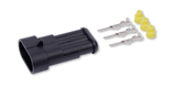 Kit connecteur étanche porte-languette en polyamide noir, 3 voies, 1-2 mm² (par 1)